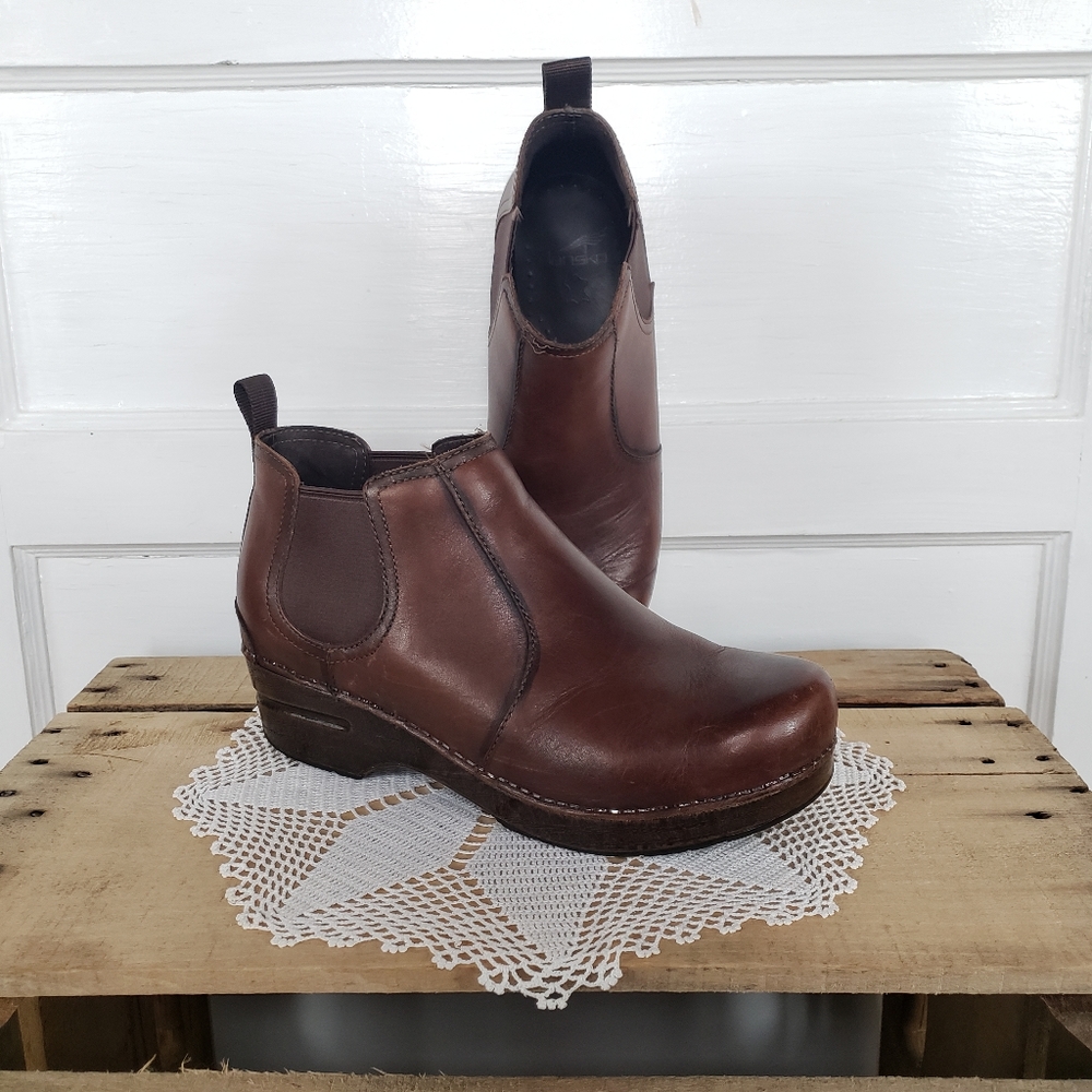 **SOLd*thankyou🌹HTF Dansko Frankie☆Antique Burnished Brown☆EU39 /US 8.5-9 - Picture 1 of 14